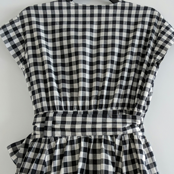 French sleeve tie waist balloon dress - Picture 6 of 8